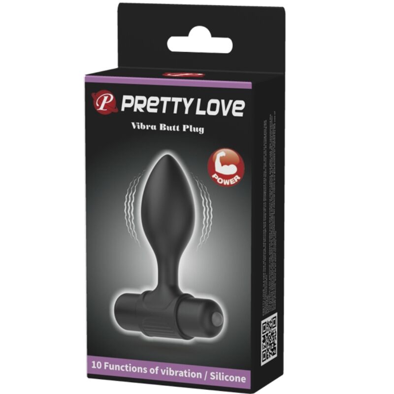 Vibra butt 10 vibrations plug anal noir