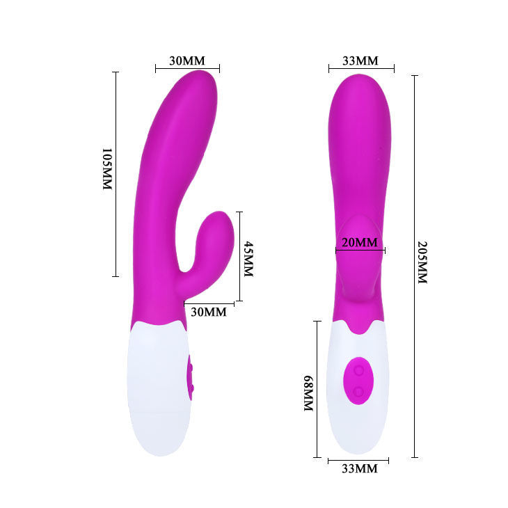 Flirtation vibrateur alvis avec stimulateur de clitoris