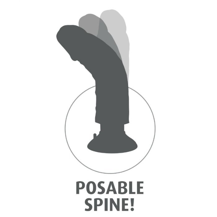 Gode vibrateur avec testicules 17.78 cm naturel