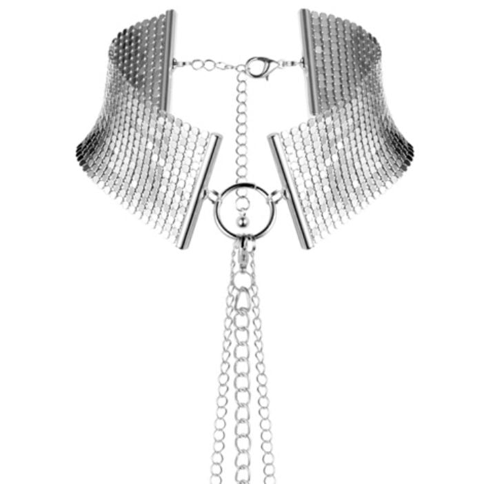 Désir métallique collier métallisé argent