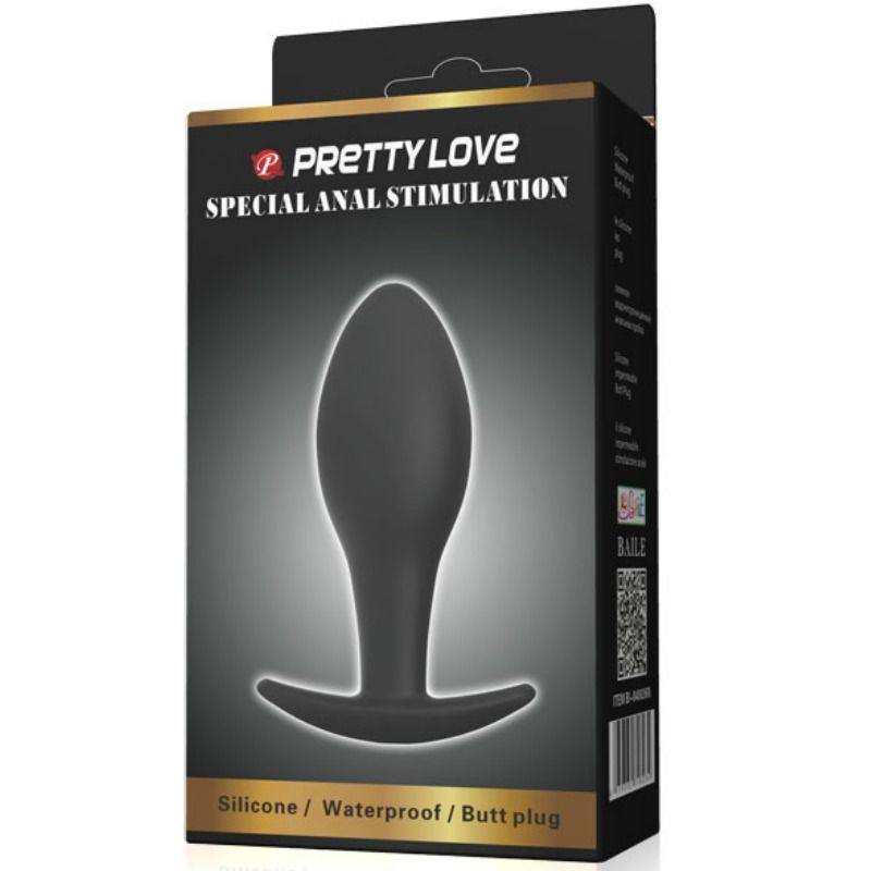 Plug anal ancre en silicone 8.5 cm noir