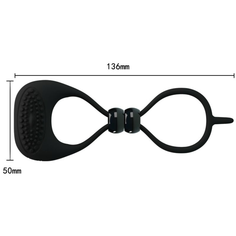 Double anneau pour pénis et testicules