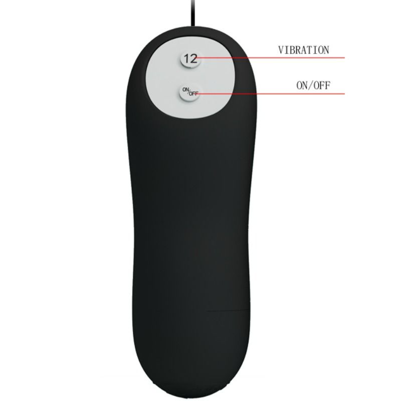 Plug anal en silicone 12 modes de vibration noir