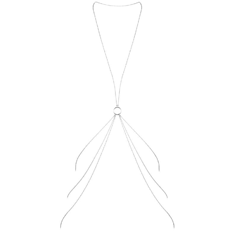 Magnifique chaînes métalliques pour le corps 8 argent