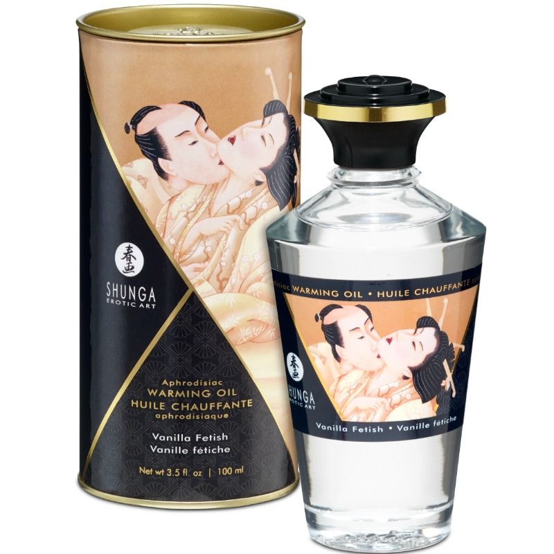 Huile de massage effet chaleur saveur vanille fétiche 100 ml
