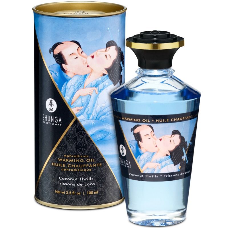 Huile de massage effet chaleur saveur coco 100 ml
