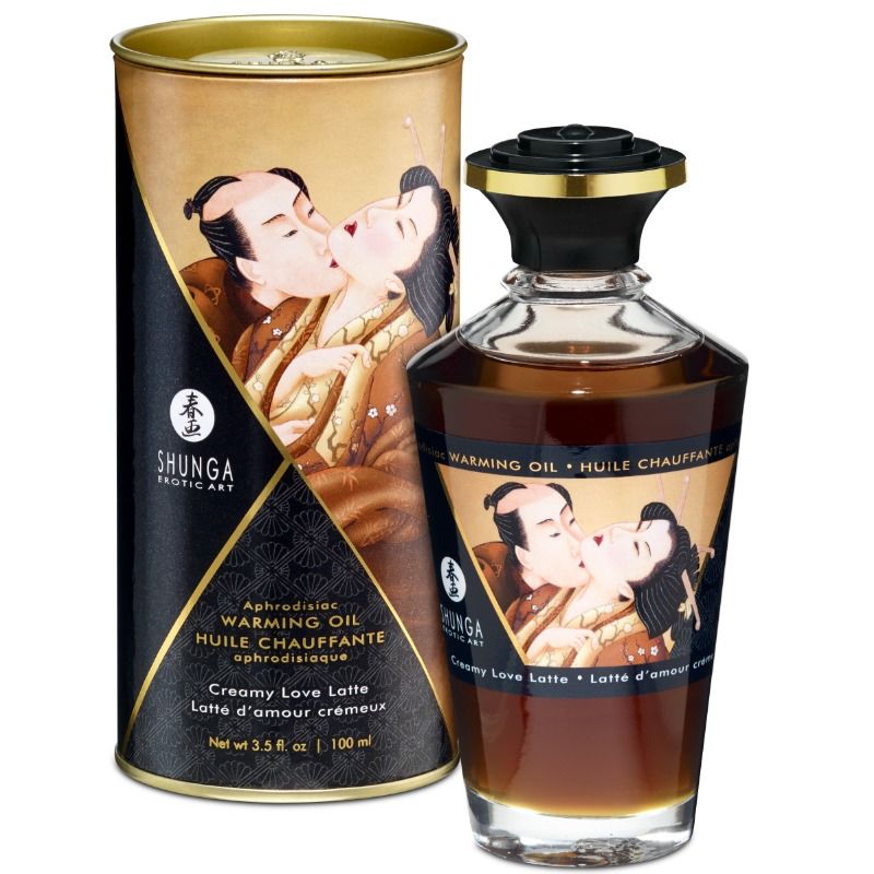 Huile de massage à effet chaleur saveur creamy love latte 100 ml