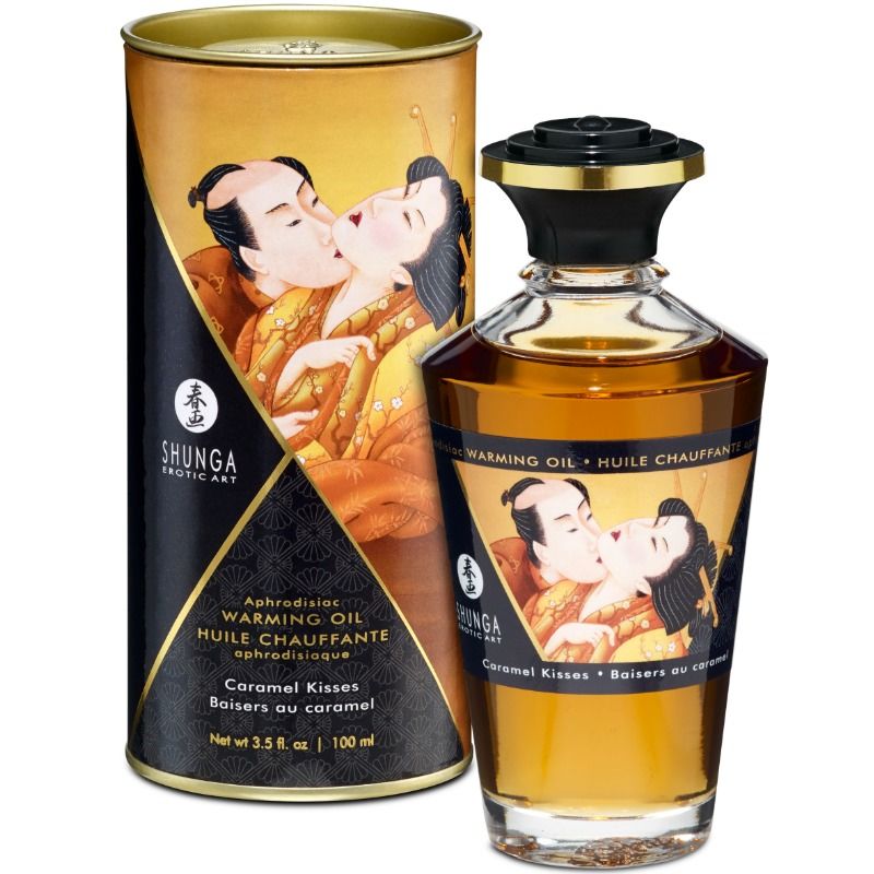 Huile de massage à effet chaleur saveur caramel 100 ml