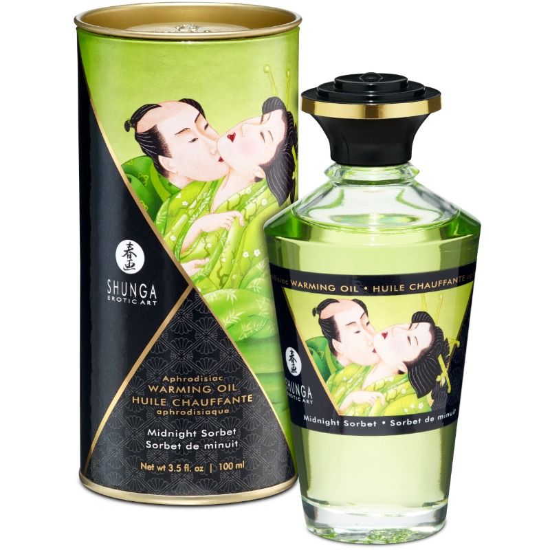 Huile de massage à effet chaleur saveur sorbt de minuit 100 ml