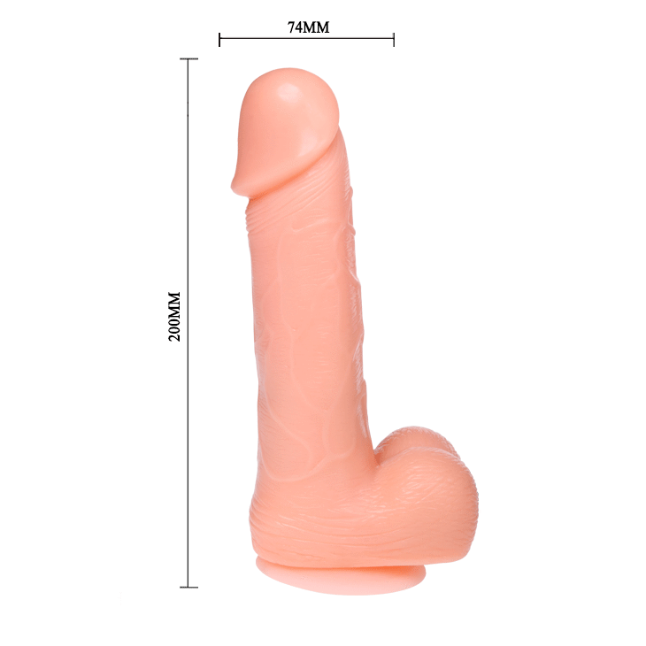 Gode réaliste dong vibration et rotation 20 cm