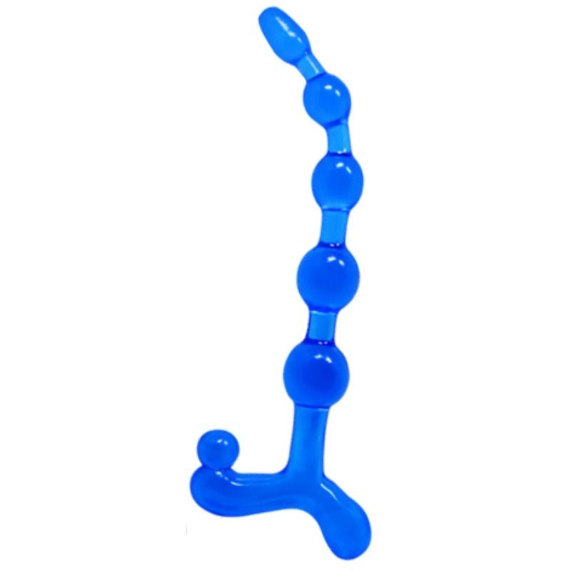 Balles anal bleues bendy twist