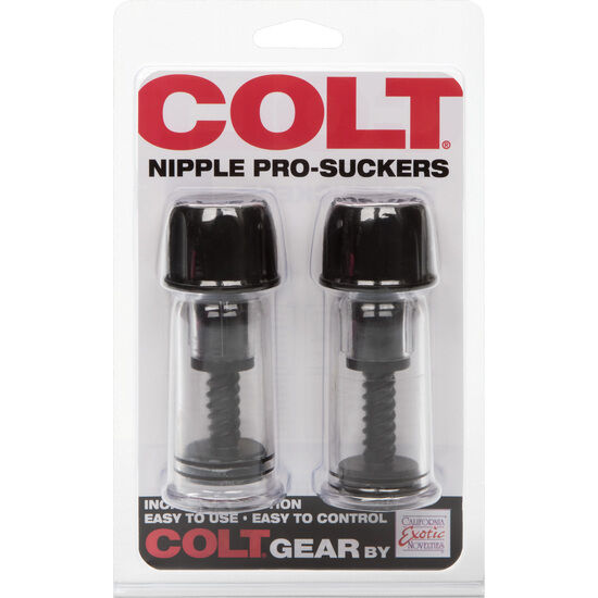 CALEXOTICS - VENTOUSES COLT AVEC ONDES STIMULANTES POUR LE TÉTON, NOIRES