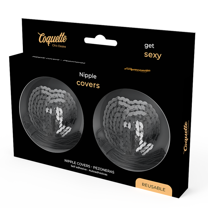 Cache-malins  paillettes noires