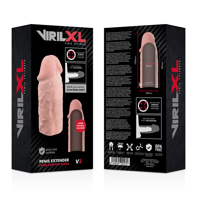 Extension naturelle du pénis en silicone liquide v3