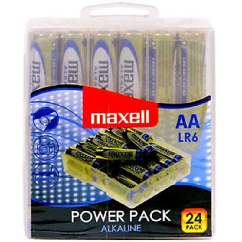 Piles alcalines aa lr6 pack * 24 piles